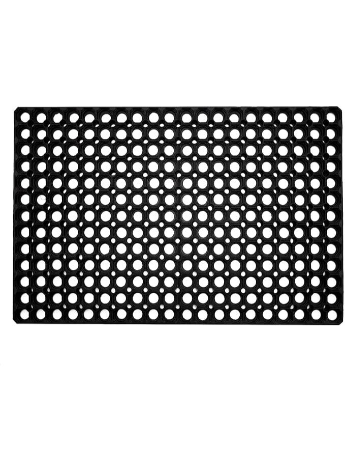 سجادة أرضية مطاطية شديدة التحمل، متعددة الاستخدامات، سميكة، بتصميم أصلي، مناسبة لمداخل الشقق، ردهات المباني، المكاتب، الحمامات، تصميم مانع للانزلاق، مقاس 40 × 60 سم - Image 1